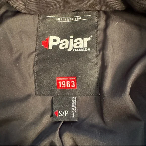 Pajar Canada goose black down fur hood women’s winter long parka jacket Sz S - Picture 7 of 10